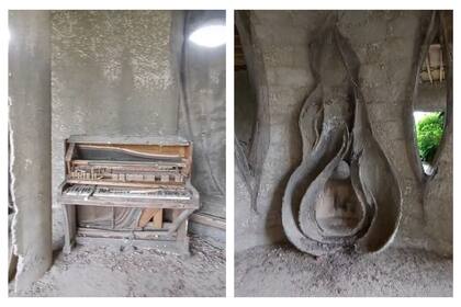 Dentro del inmueble hay un piano abandonado y las ventanas tienen curiosas formas