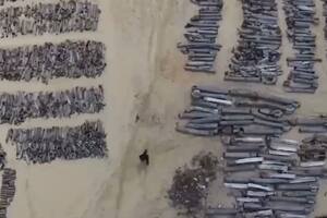 Ucrania mostró imágenes del “cementerio de misiles rusos” con más de 5000 explosivos abandonados