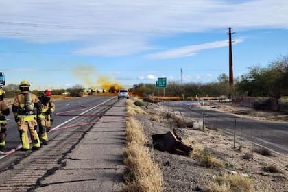 Derrame de ácido nítricio en la Interestetal 10 de Tuscon, Arizona