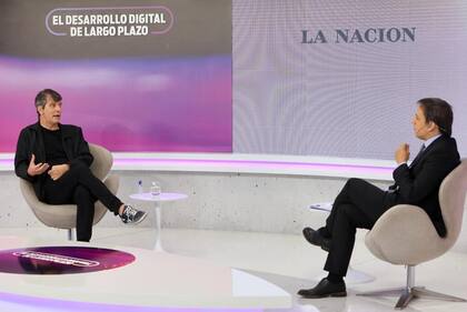 Mario Pergolini fue entrevistado por el secretario general de LA NACION, José del Rio, en el evento "El desarrollo digital de largo plazo", organizado por el diario