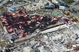 Murieron cinco personas a causa de un tornado en Baiyun