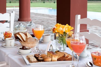 Desayuno en Pampas de Areco.
