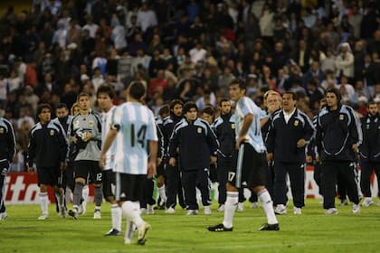 Desconsuelo argentino. Con la derrota consumada, el equipo no encuentra explicaciones