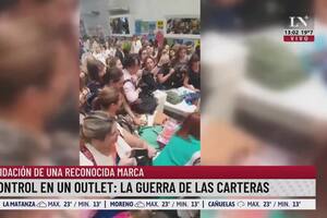 Descontrol en un outlet de carteras de Palermo