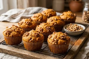 Merienda diferente: receta de magdalenas de zanahoria con nuez