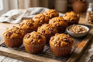 Merienda diferente: receta de magdalenas de zanahoria con nuez