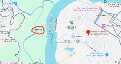 Desde el Hospital Público Barrio Obrero a Nanawa hay 40 km en auto