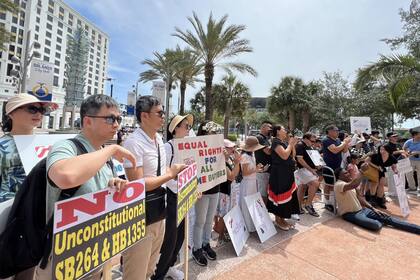Desde el proceso legislativo, la ley SB 264 provocó protestas por parte de grupos de ciudadanos extranjeros en Florida