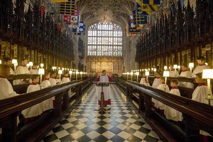 Desde hace días se está ensayando para que todo salga impecable. Acá, los chicos del coro en plena sesión de canto.