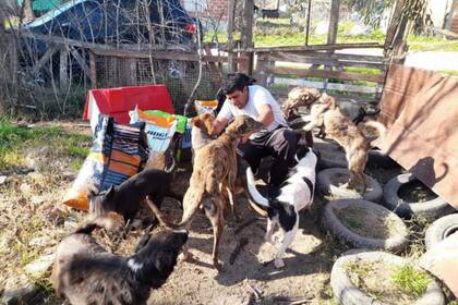 Desde hace más de 10 años que Ezequiel se dedica a rescatar animales, tiene seis gallos de riña, 40 perros y 18 animales de granja que fueron salvados