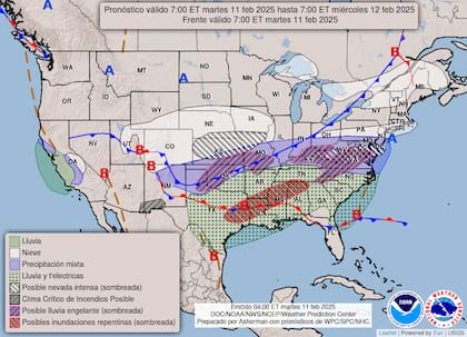 Desde Kentucky hasta Nueva Jersey, se esperan acumulaciones de nieve de 10 a 25 cm, con picos de hasta 2,5 cm por hora