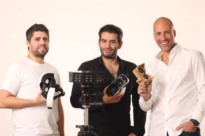 Desde la izquierda: Guillermo Kelly, Federico Gonzalez y Facundo Diaz, creadores de Vrtify