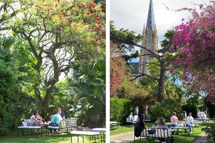  Desde los jardines, que invitan a quedarse un buen rato, se ve la Catedral. Para tener en cuenta: también admiten mascotas. 