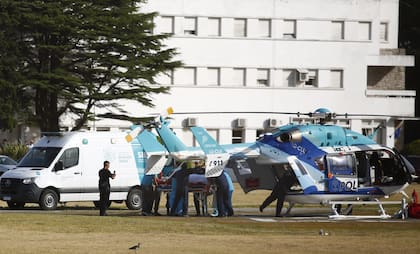 Desde Pinamar, ayer fue trasladado en helicóptero para ser tratado en el Hospital Interzonal Especializado Materno Infantil de Mar del Plata