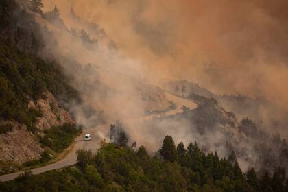 Desde provincia confirmaron que, por medidas de prevención, se encuentra cortada la ruta 40 desde entre El Foyel y el Acceso al cerro Tronador por presencia de humo y fuego en la zona de camino.