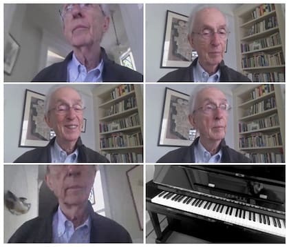 Desde su casa en San Francisco, Becker acepta usar por primera vez Skype y sigue de buena gana las indicaciones de la fotógrafa. Puesto a elegir un objeto que marcó su vida, no lo duda: "El piano"