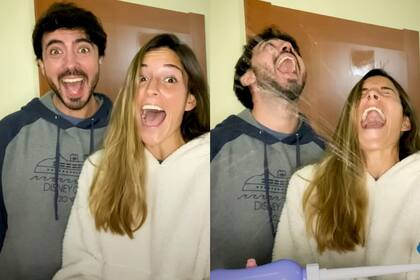Desde un lado humorístico, la pareja mostró cuál fue su solución ante la faltante del bidet en Italia