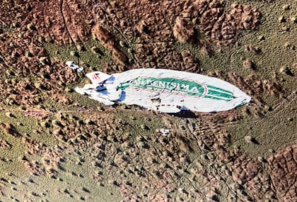 Desde un Piper Tomahawk, el comandante Daniel Giuliani tomó esta fotografía luego del aterrizaje de emergencia