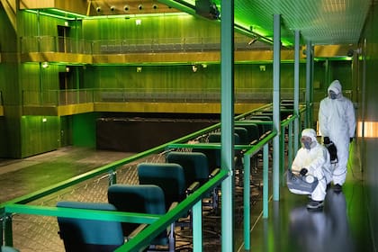 Actual desinfección de las salas de los Teatros del Canal