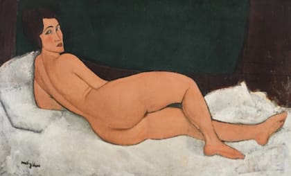 Desnudo acostado (del lado izquierdo), 1917, Amedeo Modigliani (Sotheby’s)