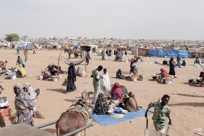 Desplazados por el conflico en Sudán. El jefe de la OMS alertó que el conflicto está "devastando el sistema de salud" sudanés