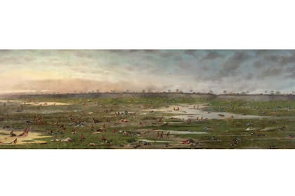 "Después de la Batalla de Curupaytí". Cándido López, 1893