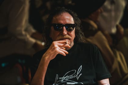 Después de presenciar días atrás el show de León Gieco, Charly García se quedó en Medio y Medio para compartir la velada del Zorrito Quintiero