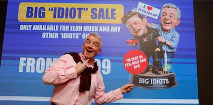 Después de que el hombre más rico del mundo lo llamara “idiota” por no instalar su Wi-Fi satelital Starlink en los aviones de la aerolínea de bajo costo, O’Leary le devolvió el insulto, lanzó una venta “gran idiota”.