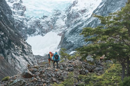 Después de un trekking de tres horas de exigencia media alta se llega al Glaciar Torrecillas