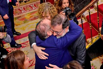 El recibimiento al llegar al recinto