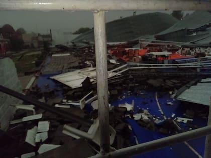 Destrozos del temporal en Bahía Blanca