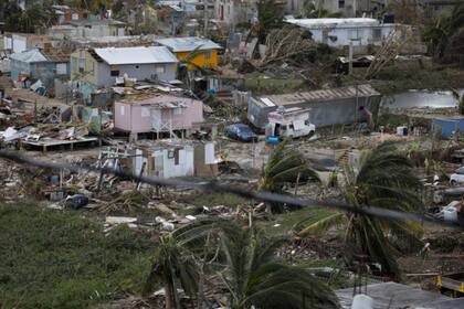 Destrozos ocasionados por el huracán María en Puerto Rico en 2017