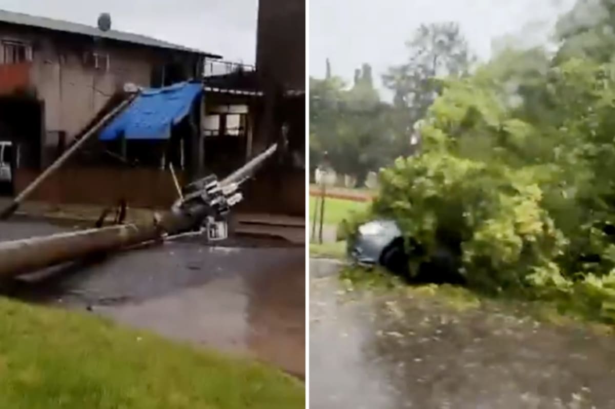 Las imágenes del temporal que azotó al AMBA, Córdoba y otros puntos del país: fuertes vientos, granizo y destrozos