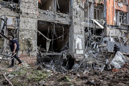 Destrucción en Kharkiv tras un ataque ruso. (Finbarr O’Reilly/The New York Times)