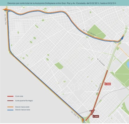 Desvíos y vías alternativas