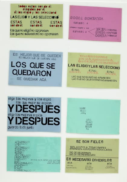 Detalle de 29 obras sin título (2005), que integraron la primera muestra de Luciana Lamothe en Juana de Arco