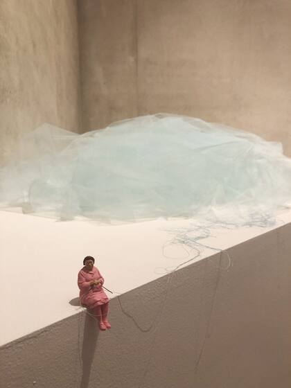 Detalle de El hombre con el hacha... en el Pamm