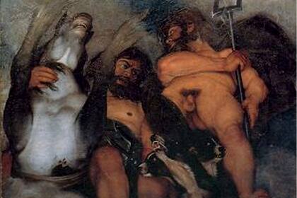 Detalle de 'Júpiter, Neptuno y Plutón' (1597), pintado por Caravaggio en la Villa Ludovisi de Roma.