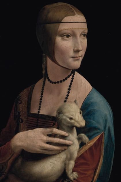 Detalle de La dama del armiño (1489-90)