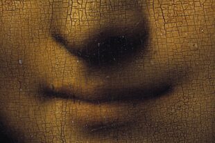 Detalle de la Gioconda de Leonardo Da Vinci