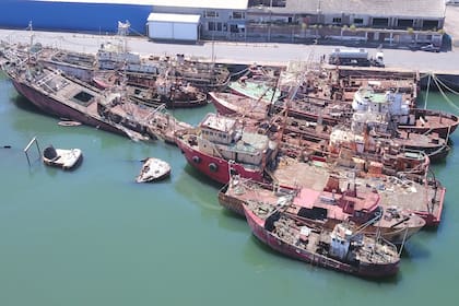 Detalle de las imágenes aéreas del puerto