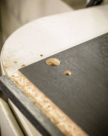 Detalle de las perforaciones realizadas por la Unix.