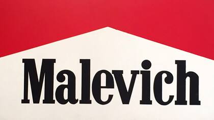 Detalle de Malevich Marlboro, de Alexander Kosolapov, 1985