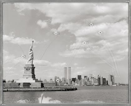 Detalle de New York, de la serie Fusilamientos (1996), exhibida por waldengallery en la última edición de Art Basel