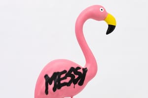 Detalle de "Pink Flamingo" (2024), obra de Alfredo Dufour que será ofrecida por la galería Constitución en la feria Untitled