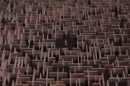 Detalle de una de las obras de León Ferrari exhibidas en la muestra Recurrencias