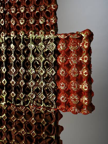 Detalle de una de las obras de Martín Churba exhibidas en Herlitzka & Co.