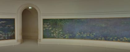 Detalle de una de las salas del Museo de la Orangerie con los Nenúfares de Monet