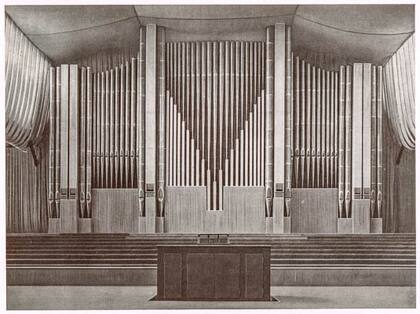 Detalle del que fuera el órgano tubular más grande de Europa, con más de 16.000 tubos