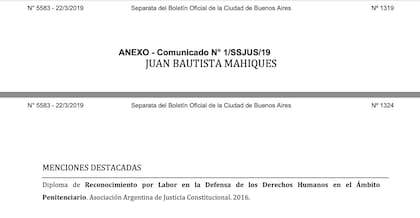 Detalle en el CV de Juan Bautista Mahiques